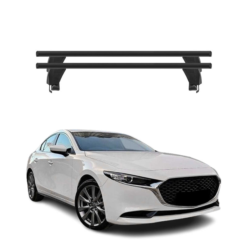 Menabo Dachträger Grundtäger für Mazda 3 BP Limo 2019-2025 50kg Alu Schwarz 2x