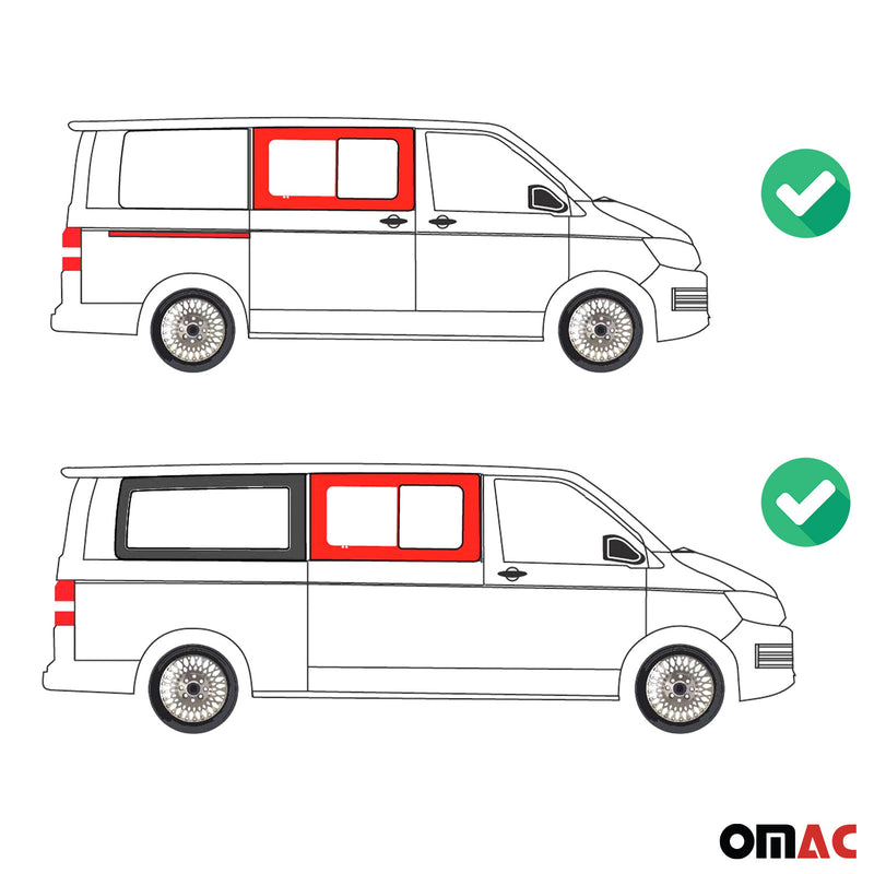 Seitenfenster Schiebefenster für VW T5 2003-2015 Rechts Schiebetür Auto L1 L2