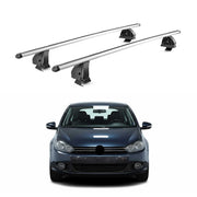 Alu Dachträger für VW Golf mk6 Schrägheck Kombi 2008-2012 5Tür TÜV 2tlg Silber