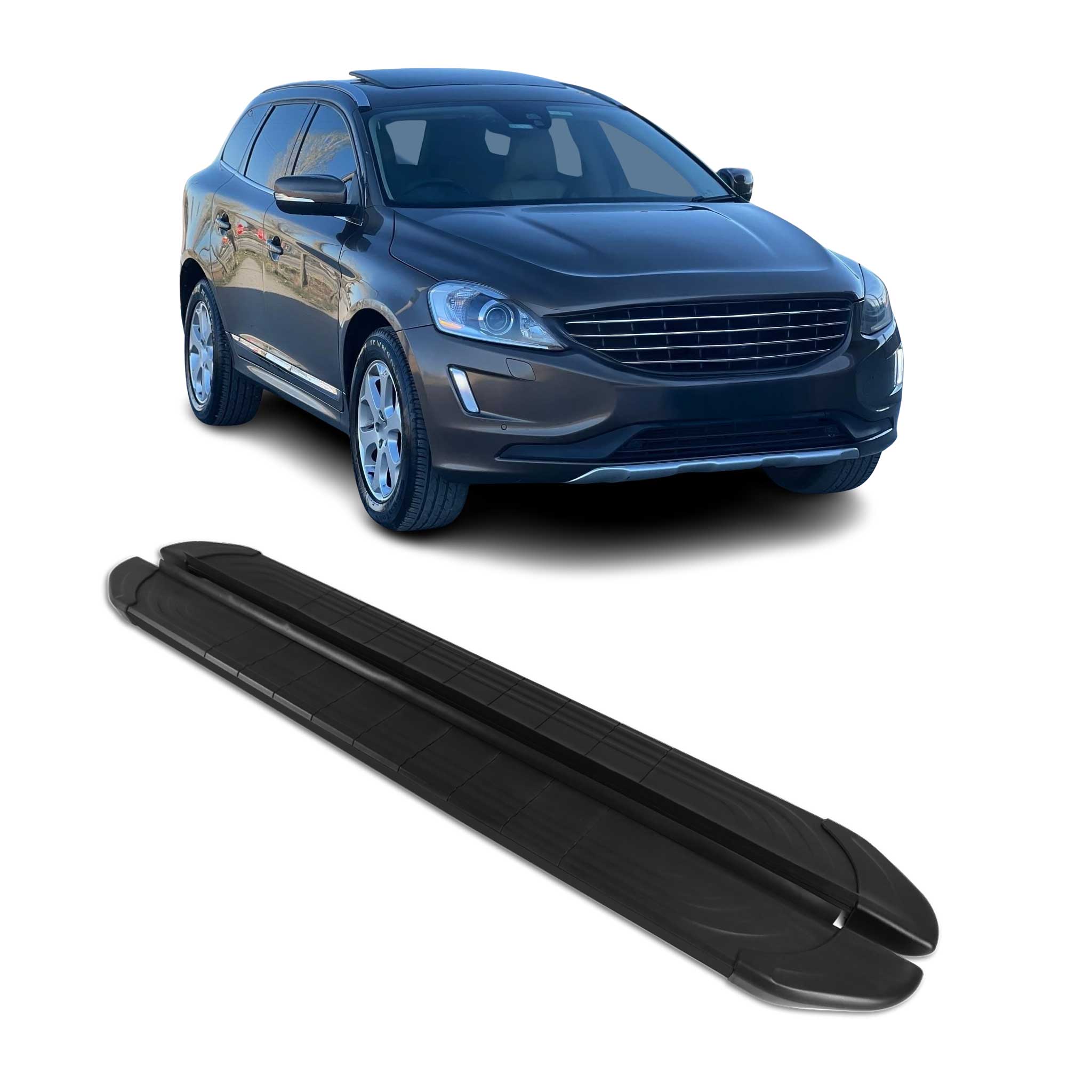 Trittbretter Seitenschweller für Volvo XC90 2002-2014 Aluminium Schwarz 2tlg
