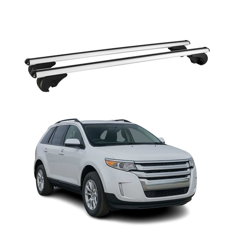 Dachträger Grundtäger für Ford Edge 2006-2014 75kg Aluminium Silber 2 tlg
