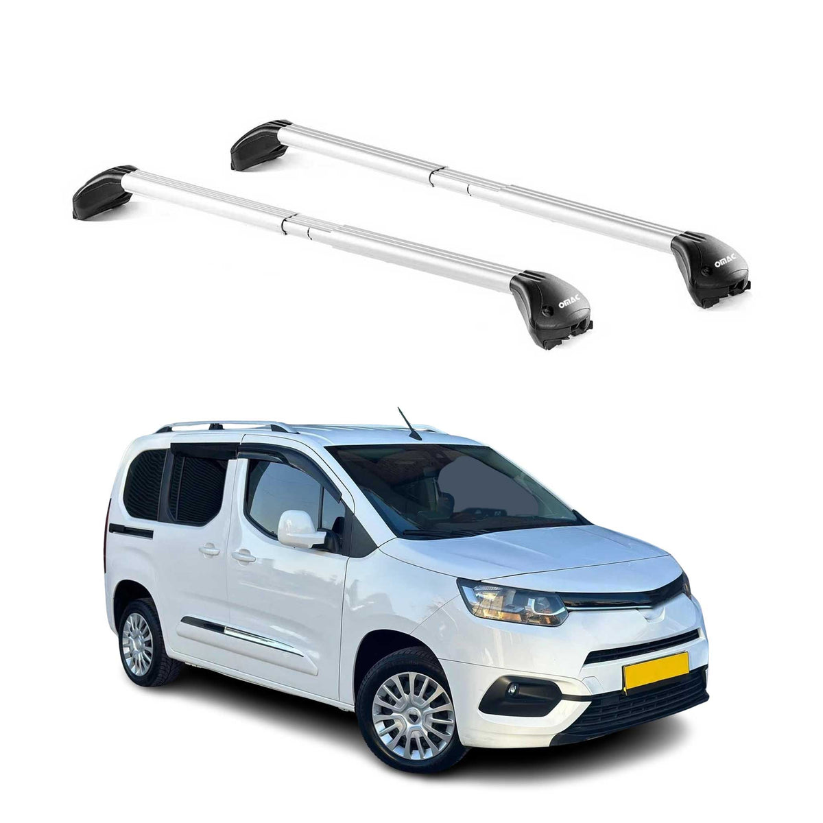 Dachträger für Toyota Proace City Verso 2019-2026 3-5 tür 100kg Alu ABE Silber