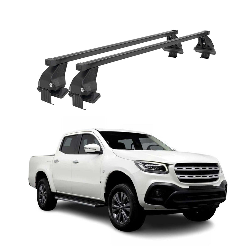 Menabo Dachträger für Mercedes X Klasse 470 2017-2020 50kg Stahl Schwarz 2x