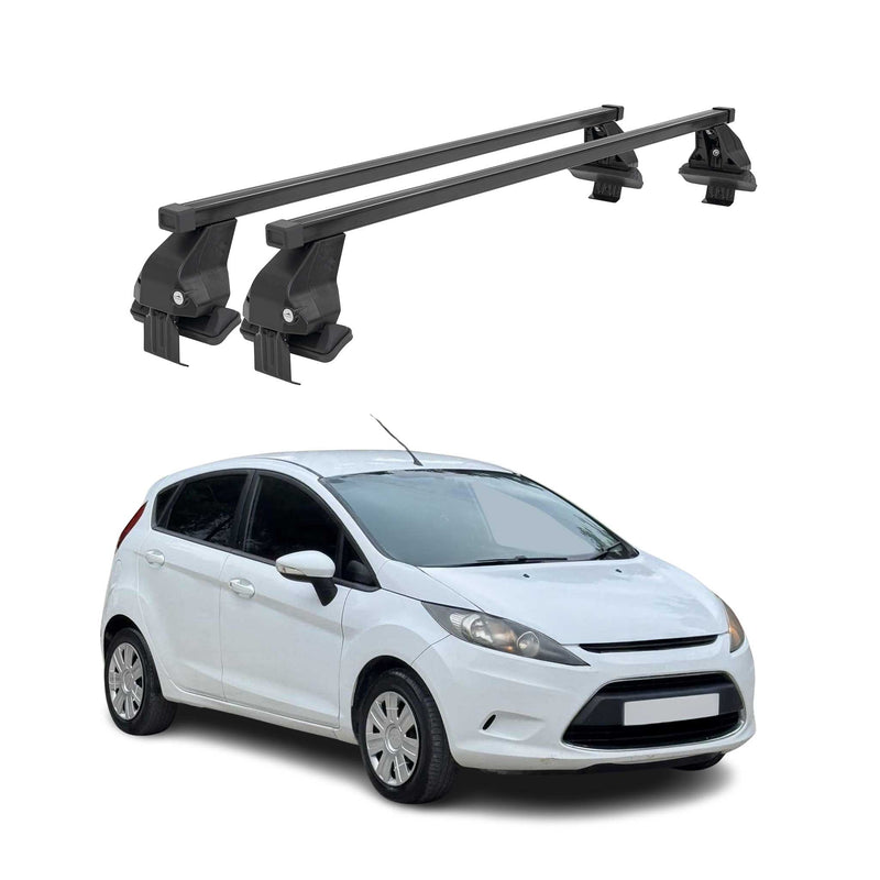 Menabo Dachträger Grundtäger für Ford Fiesta 2008-2013 50kg Stahl Schwarz 2 tlg