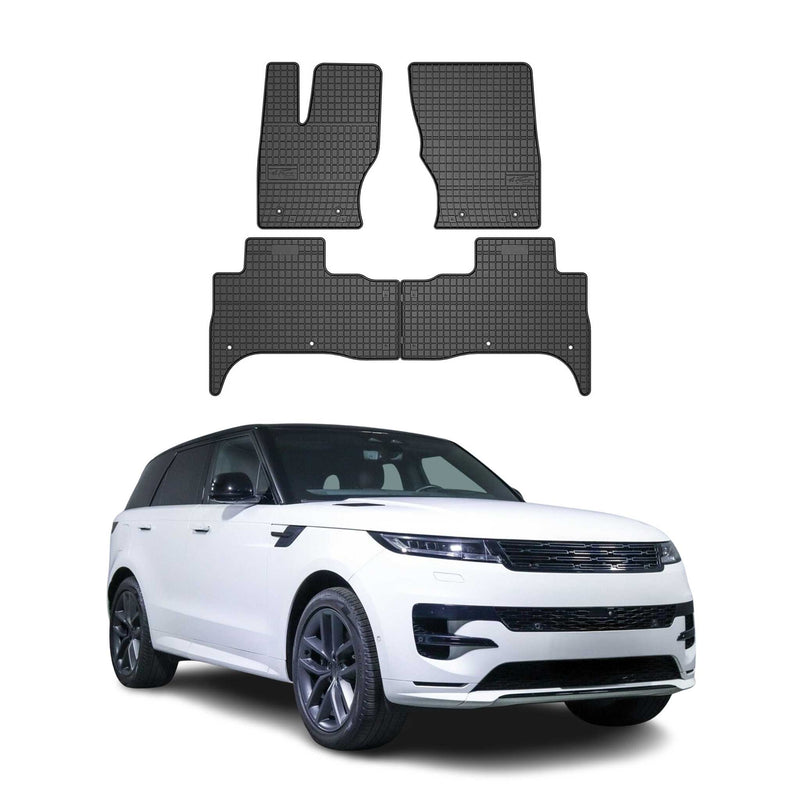OMAC Gummi Fußmatten für Land Rover Range Rover Sport 2013-2017 Schwarz 4x
