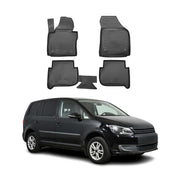OMAC Gummimatten Fußmatten für VW Touran 2003-2015 5Sitze TPE Automatten Schwarz