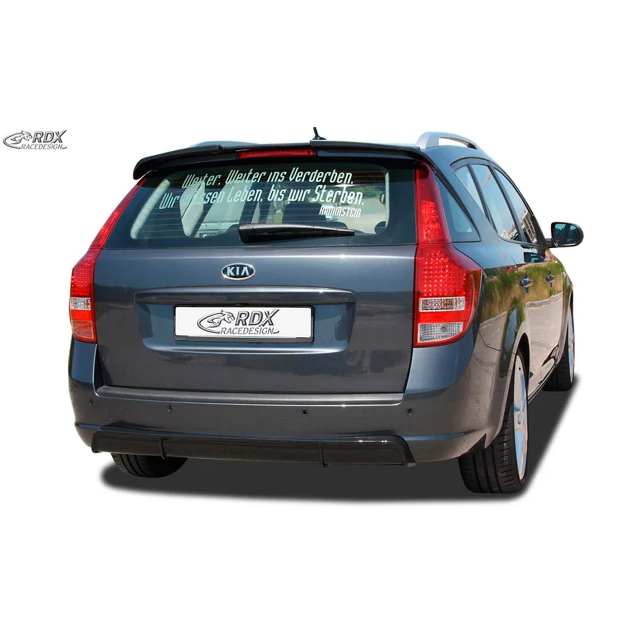 RDX Heckschürzenansatz Diffuser für Kia Ceed ED SW 2007-2012 ABS Schwarz TÜV
