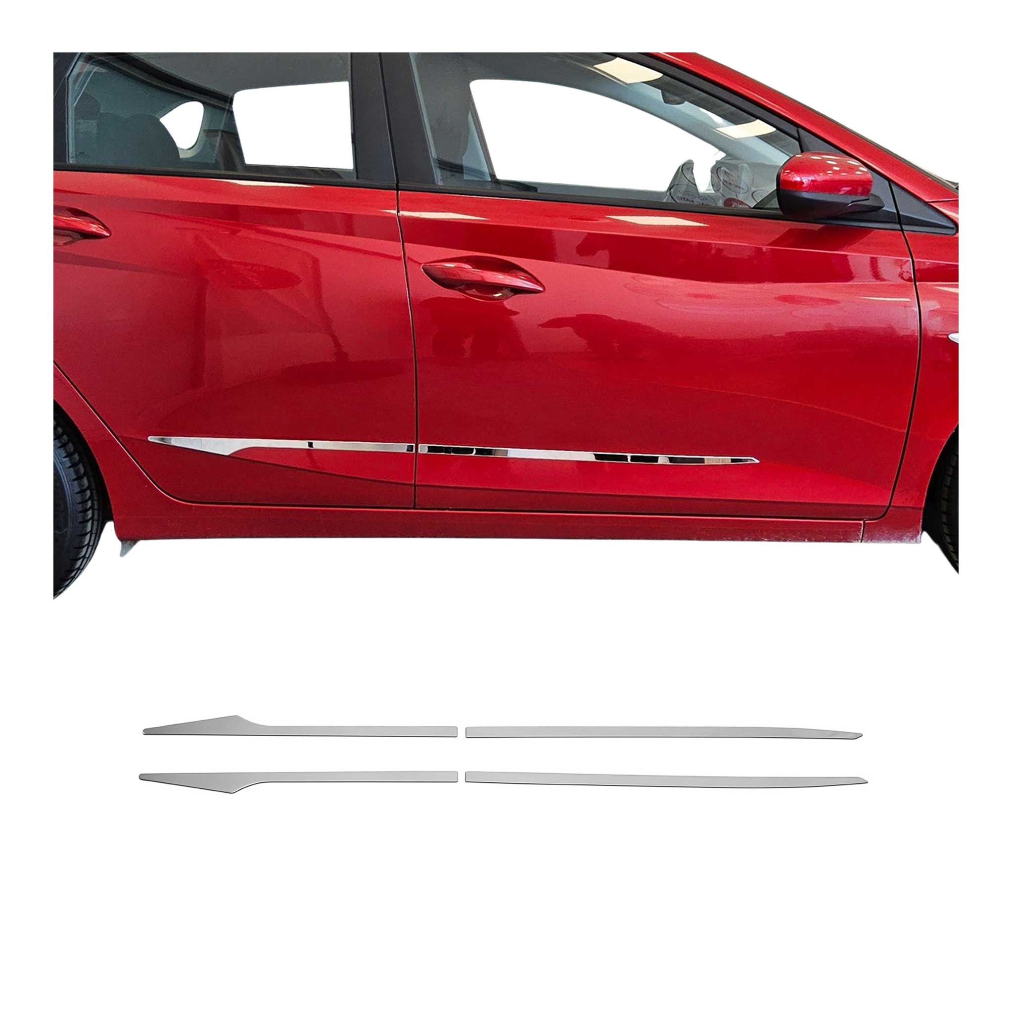 Seitenschutzleiste Türleisten für Hyundai i20 III Schrägheck 2020-2026 Edelstahl