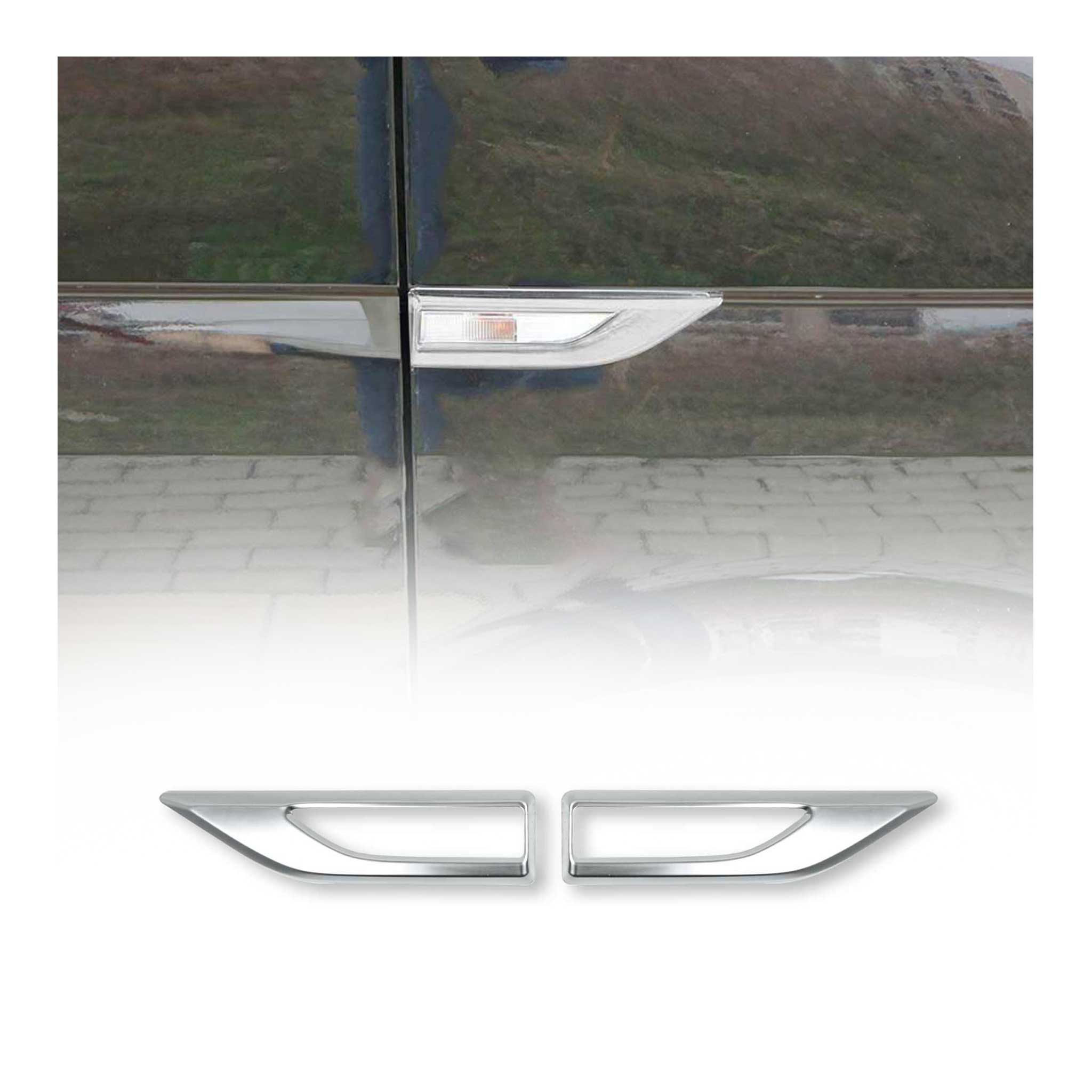 Blinkerrahmen Signalblende Blinker Umrandung für VW Caddy 2015-2020 Chrom Matt