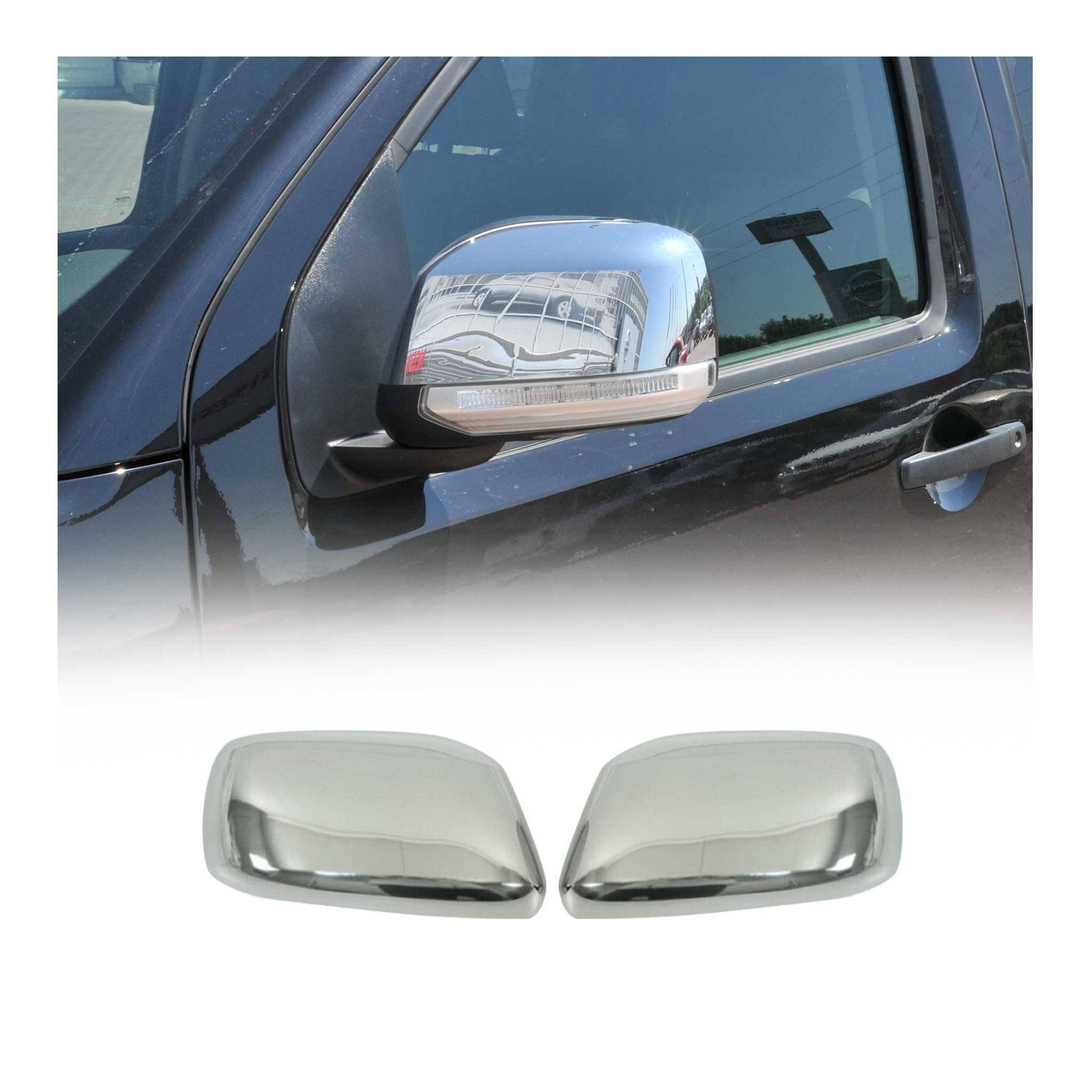 Spiegelkappen Spiegelabdeckung für Nissan Frontier 2011-2015 x2 Edelstahl Chrom