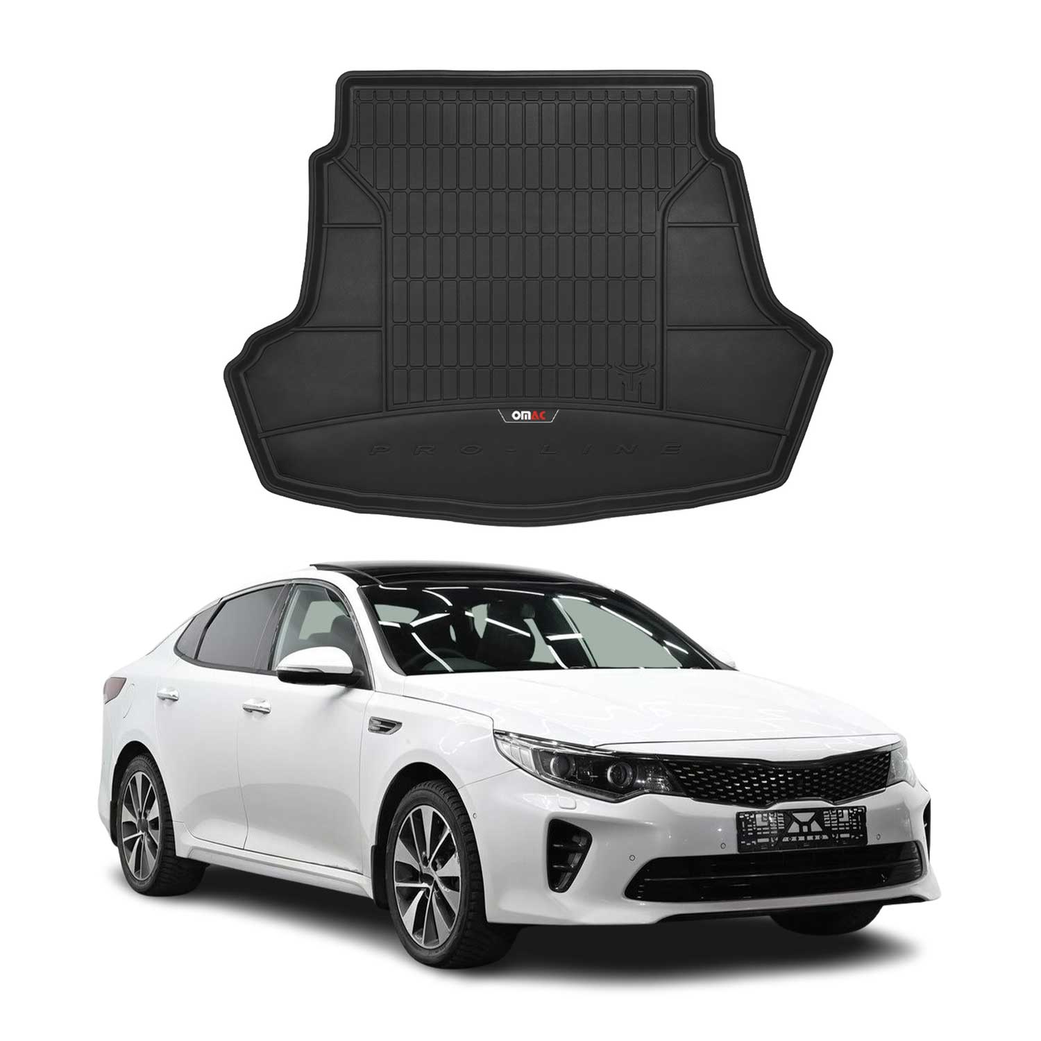 OMAC Gummi Kofferraumwanne für Kia Optima 2015-2020 TPE Laderaumwanne Schwarz