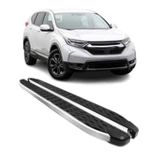 Alu Trittbretter Seitenschweller für Honda CR-V V 2017-2022 Schwarz Silber 2tlg