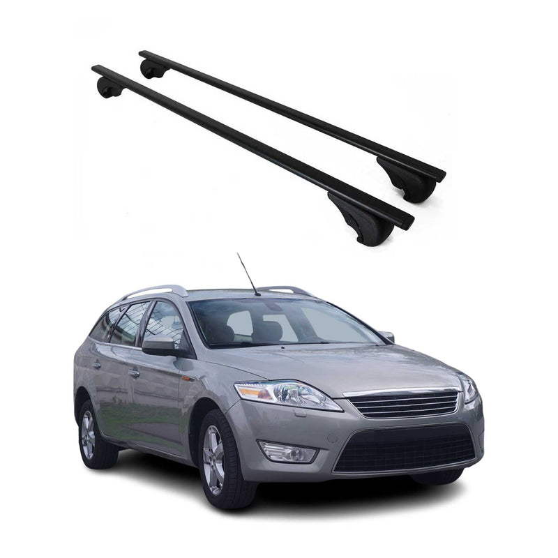 Dachträger Grundtäger für Ford Mondeo Turnier 2007-2010 PRE-FL 75kg Schwarz 2x