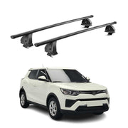 Stahl Dachträger für Ssangyong Tivoli 2015-2023 TÜV Abschließbar 2tlg Schwarz