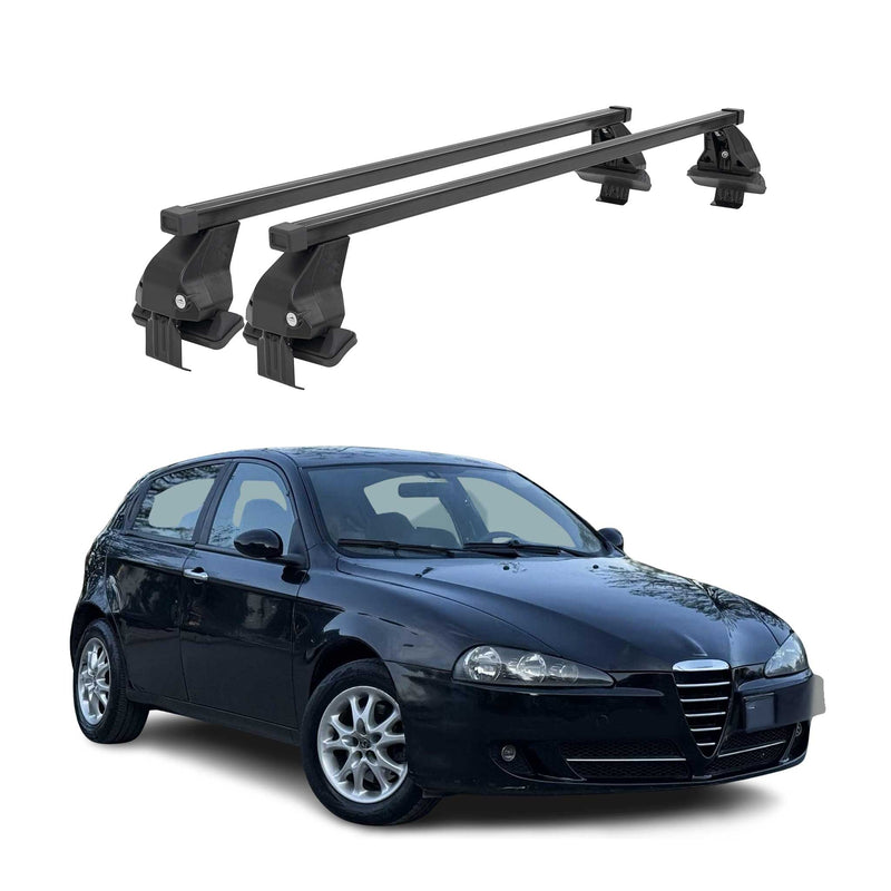 Menabo Dachträger Grundtäger für Alfa Romeo 147 3tür 2000-2010 50kg Schwarz 2x