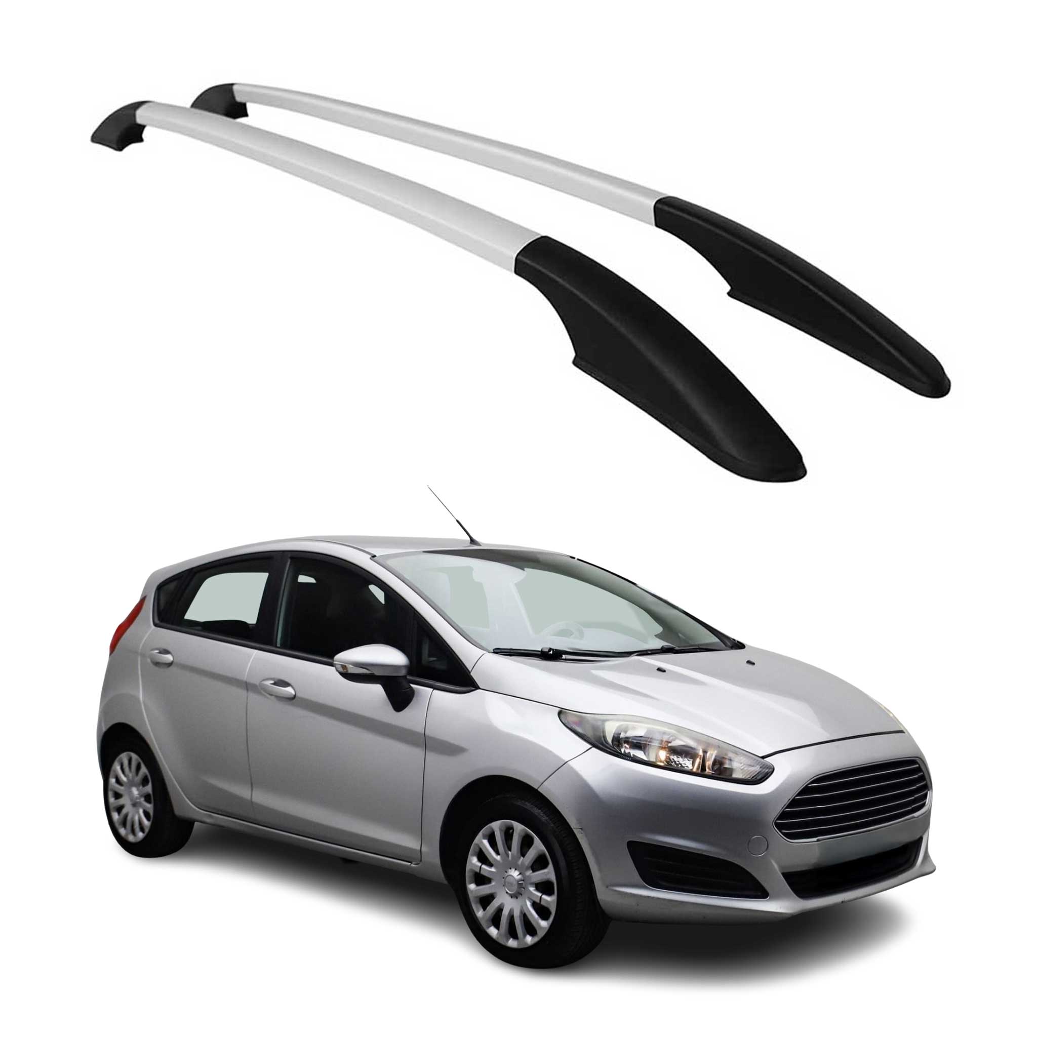 Aluminium Dachreling Relingträger für Renault Clio 2012-2019 Silber 2x