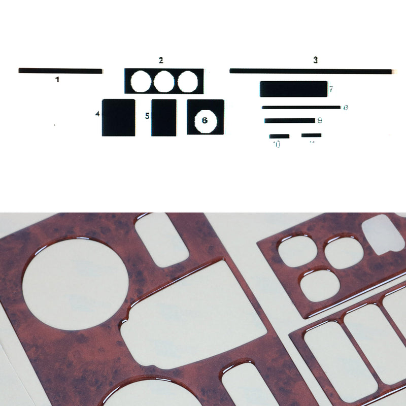 Innenraum Dekor Cockpit für Audi 80 90 1986-1995 Wurzelholz Optik 11tlg