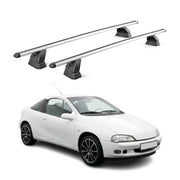 Alu Dachträger für Opel Tigra A 1994-2000 TÜV T-Nut Abschließbar 2tlg Silber