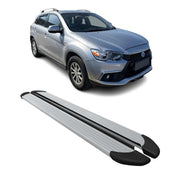 Trittbretter Seitenschweller für Mitsubishi ASX 2010-2022 Aluminium Silber 2 tlg