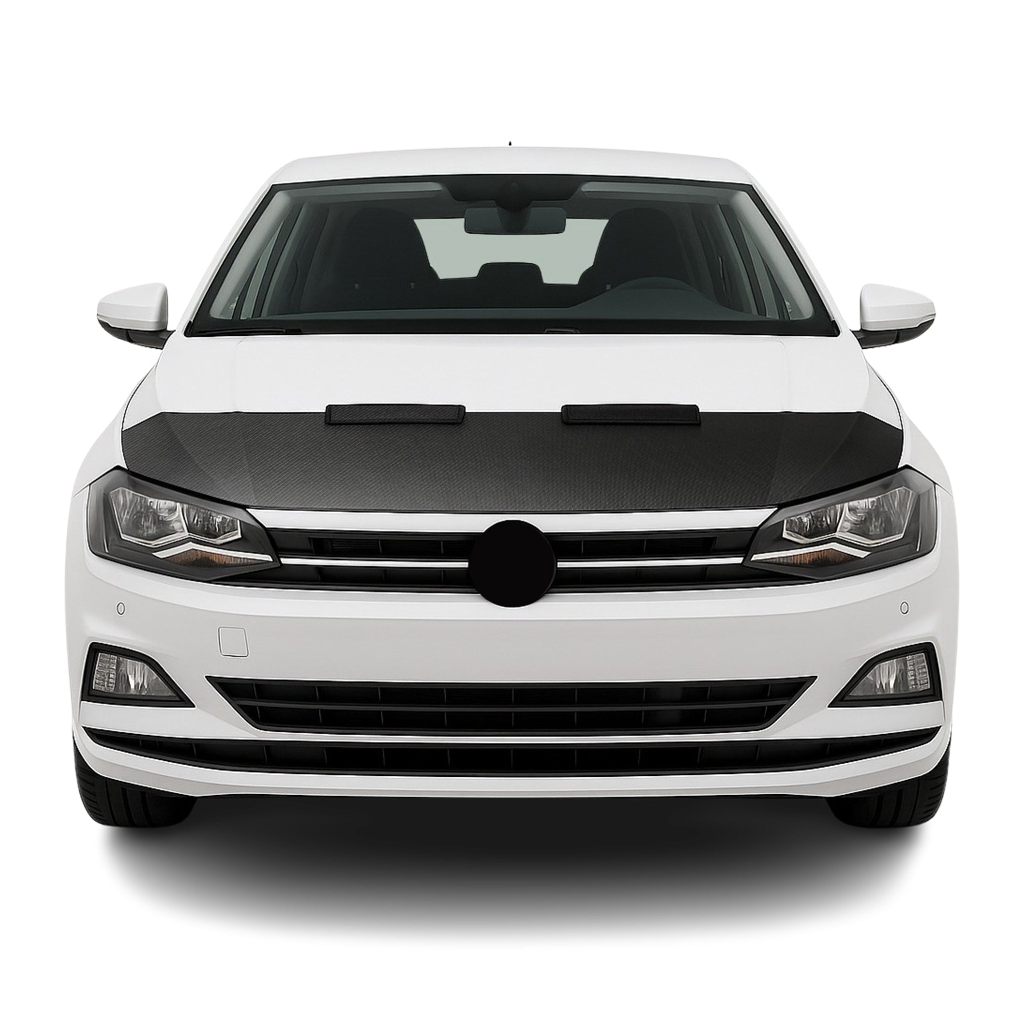 Haubenbra Steinschlagschutz Bonnet Bra für VW Polo 2017-2026 Carbon Optik Halb