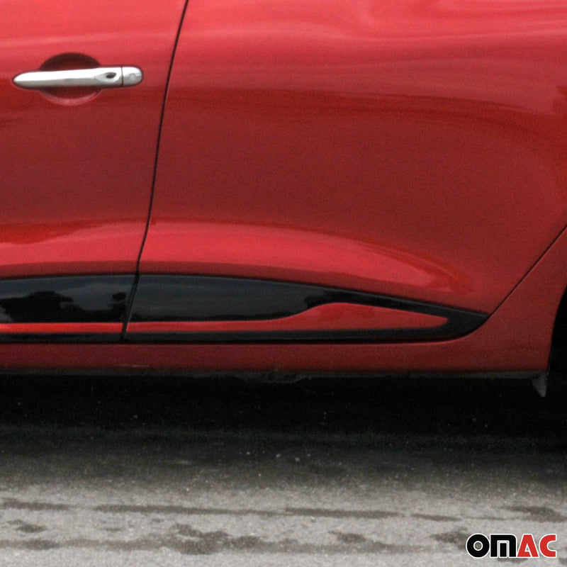 Seitentürleiste Türschutzleiste für Renault Clio 2012-2019 Edelstahl Rot 4x
