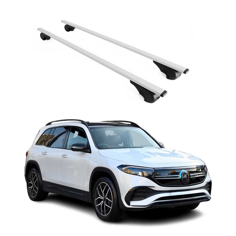 Dachträger Grundtäger für Mercedes EQB X243 2021-2025 75kg Metall Silber 2 tlg