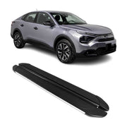 Seitenschweller Trittbretter für Citroen C4 X 2022-2026 Silber Aluminium 2 tlg