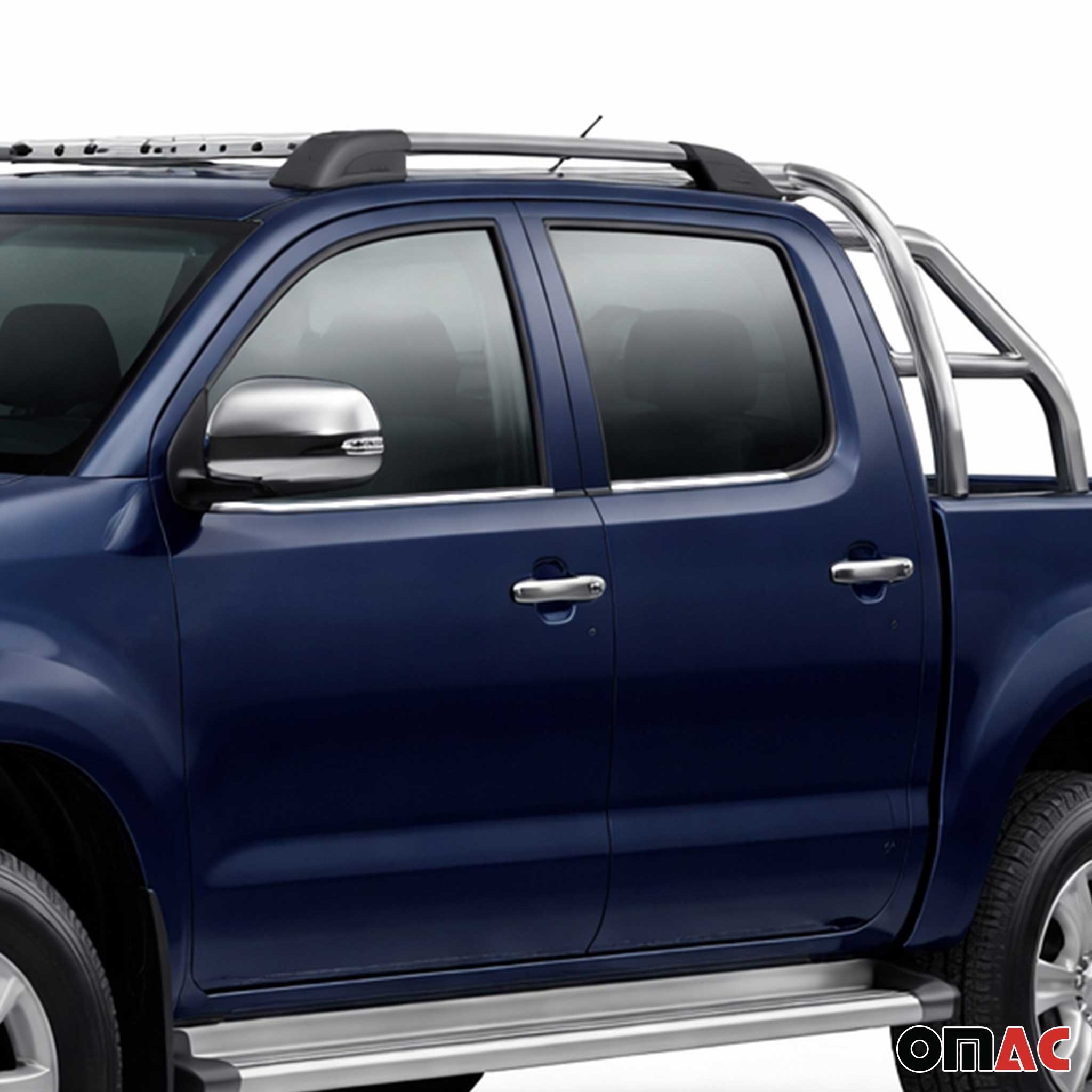 Fensterleisten Zierleisten für Toyota Hilux 2005-2015 Fenster Edelstahl Chrom 4x