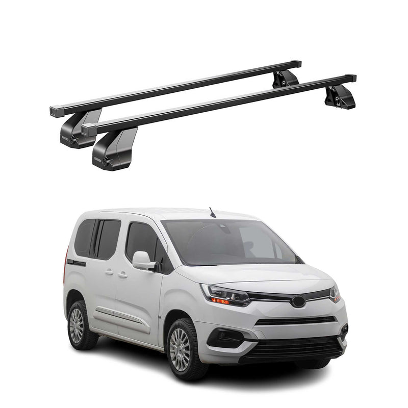 Menabo Dachträger Grundtäger für Toyota Proace City 2019-2025 75kg Stahl Schwarz