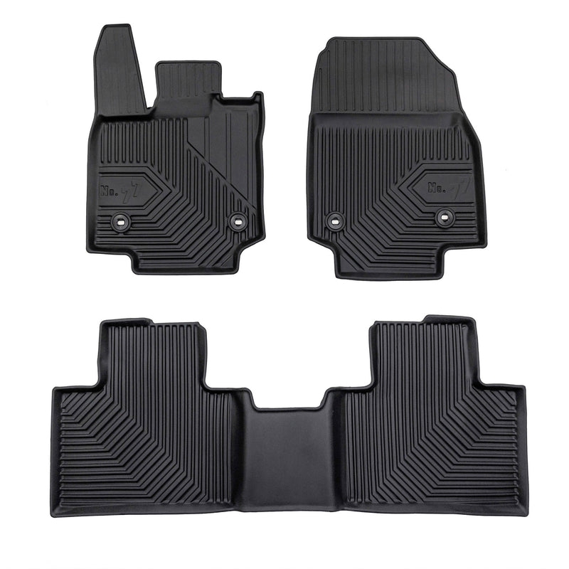 Fußmatten Gummimatten No.77 für Lexus RX V 2022-2025 TPE Gummi Schwarz 3 tlg