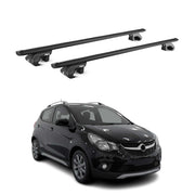 Dachträger Grundtäger für Opel Karl Rocks 2017-2019 90kg Aluminium Schwarz ABE