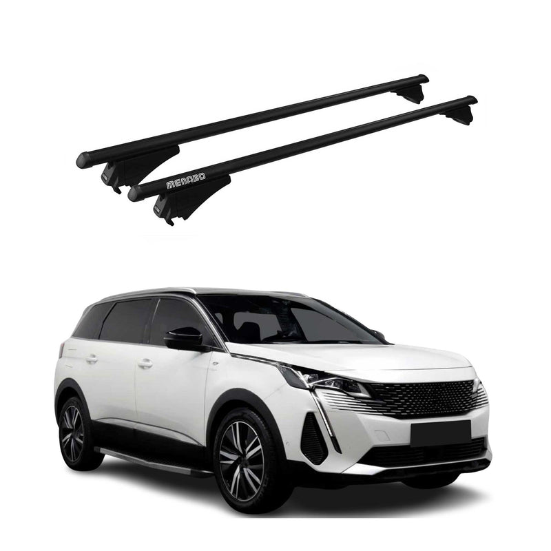 Menabo Grundträger Dachträger für Peugeot 5008 2021-2025 ABE Alu Schwarz 2x
