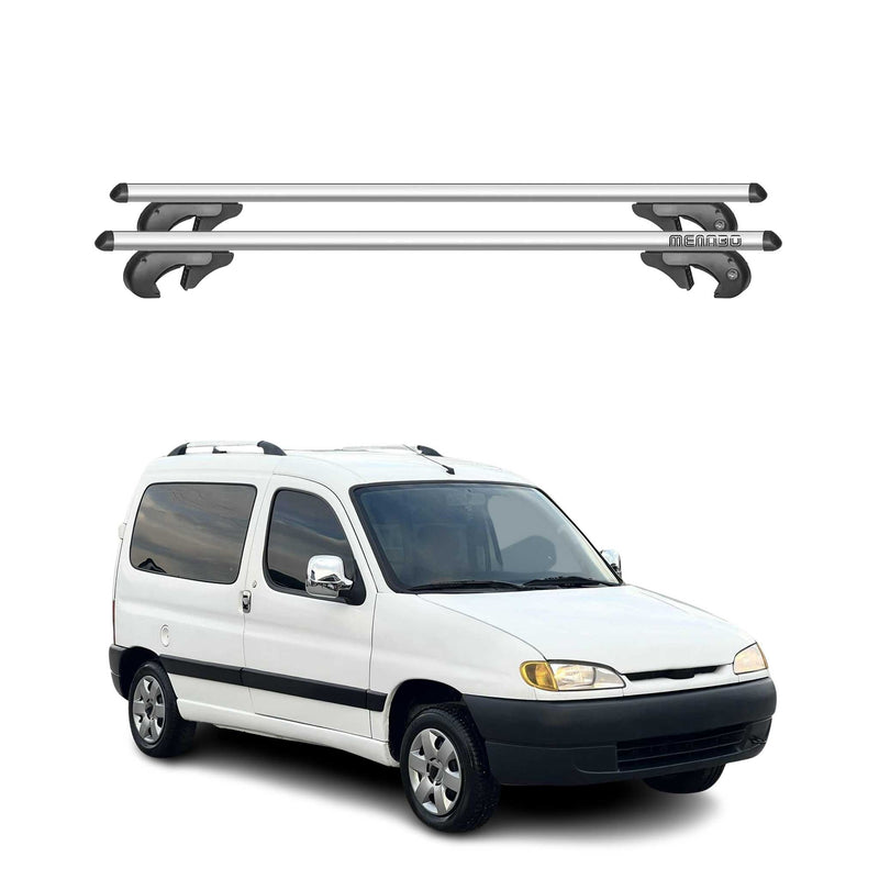 Menabo Dachträger Grundtäger für Peugeot Partner Air 1996-2013 90kg Alu Grau 2x