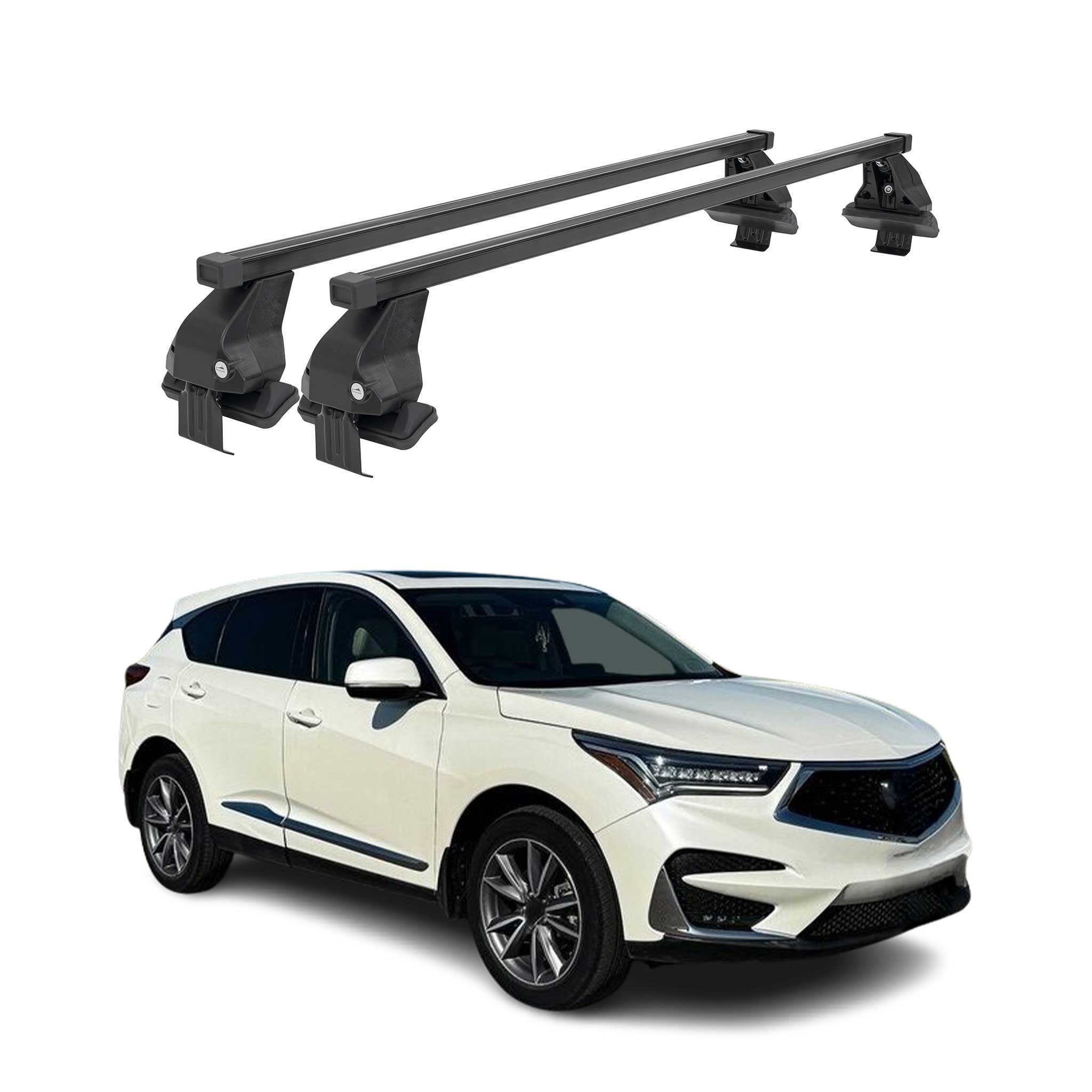Menabo Dachträger Grundtäger für Acura RDX III 2019-2025 75kg Schwarz Stahl 2tlg