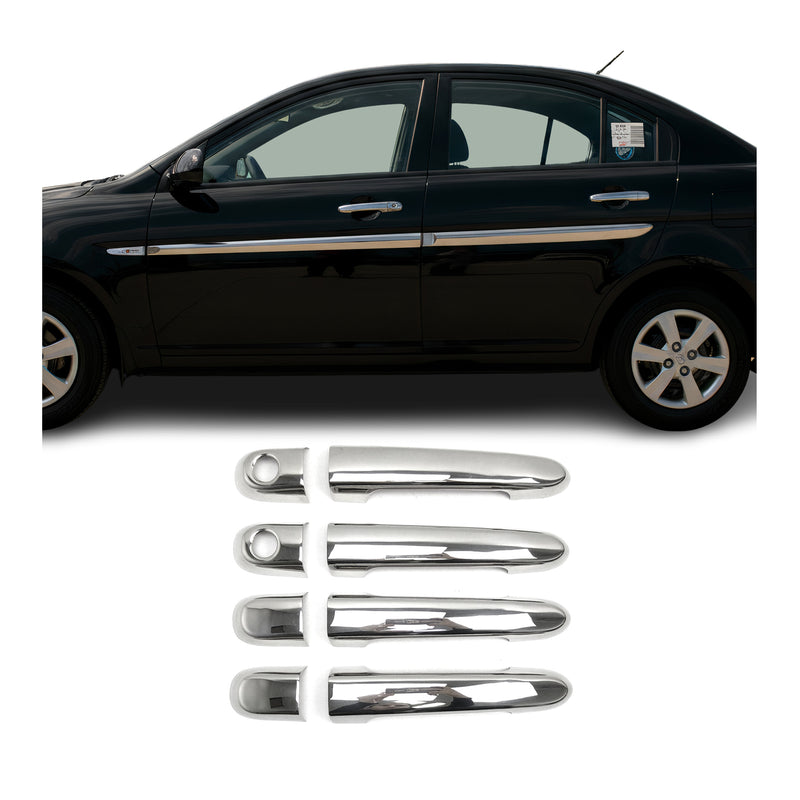 Türgriff Blende Türgriffkappen für Hyundai Accent Limo 2005-11 4Tür Edelstahl 4x