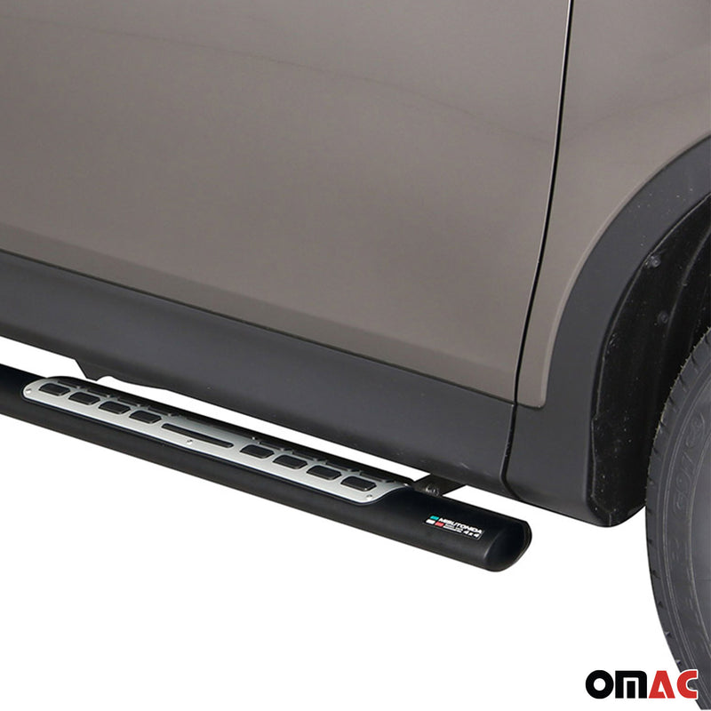 Edelstahl Seitenschweller Schwellerrohre für Toyota RAV4 XA40 2013-2015 Schwarz