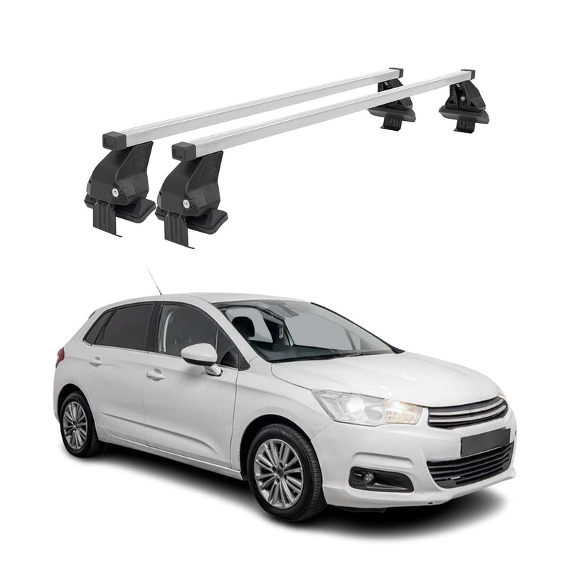 Menabo Dachträger Grundtäger für Citroen C4 2010-2018 50kg Stahl Silber 2 tlg