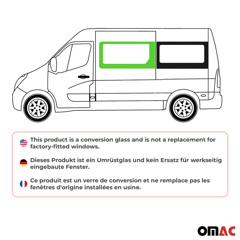 Seitenfenster Sicherheitsglas für Opel Movano 2010–2021 Vorne Links L1