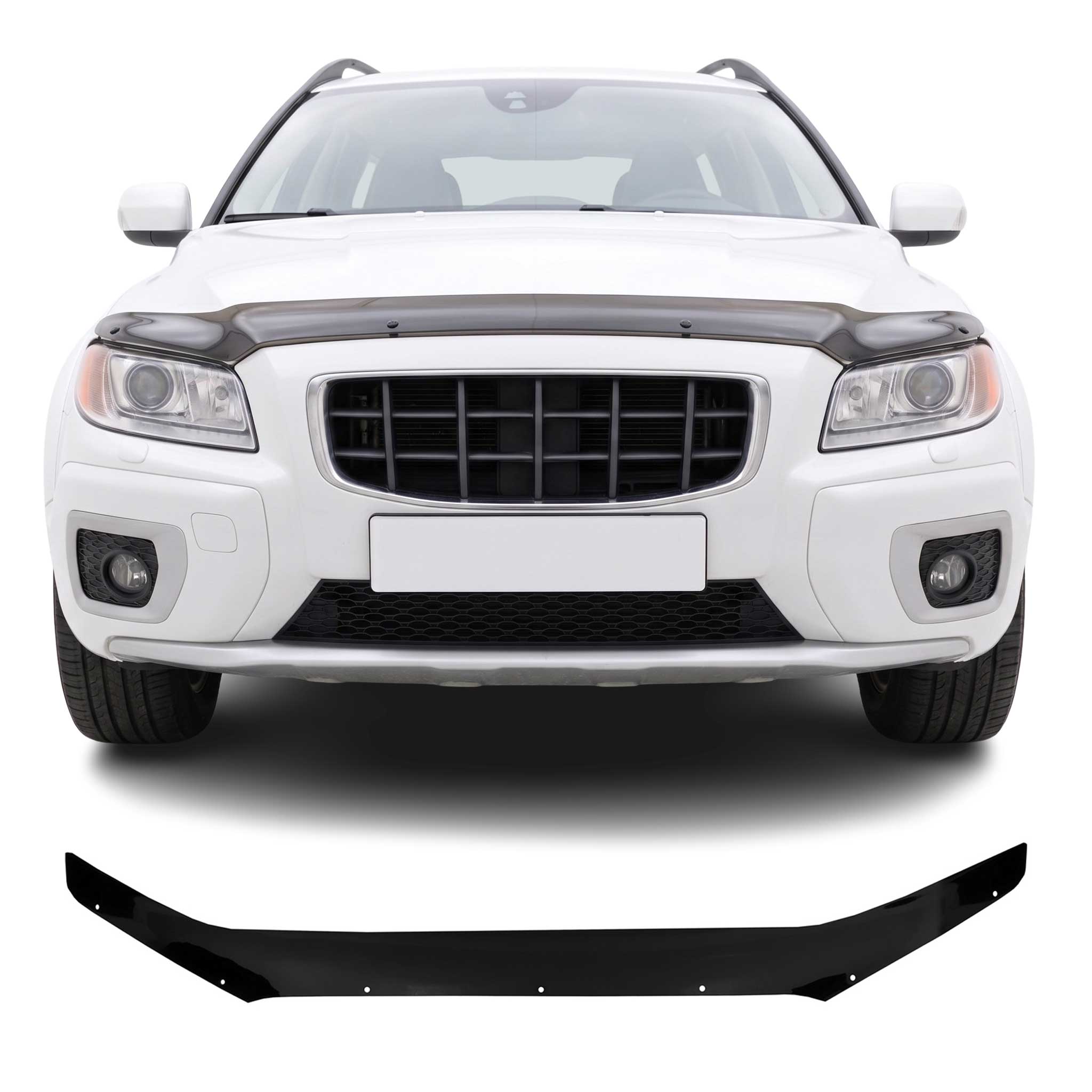Motorhaube Deflektor Insektenschutz für Volvo XC70 V70 S80 2007-2016 Dunkel