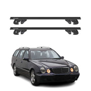 Dachträger für Mercedes E Klasse S210 Kombi 1997-2003 Alu 90kg TÜV Schwarz 2tlg