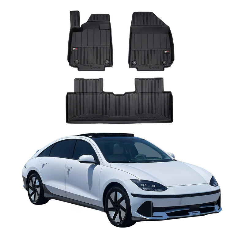 Fußmatten Gummimatten für Hyundai Ioniq 6 2022-2025 OMAC Premium Schwarz TPE 3x
