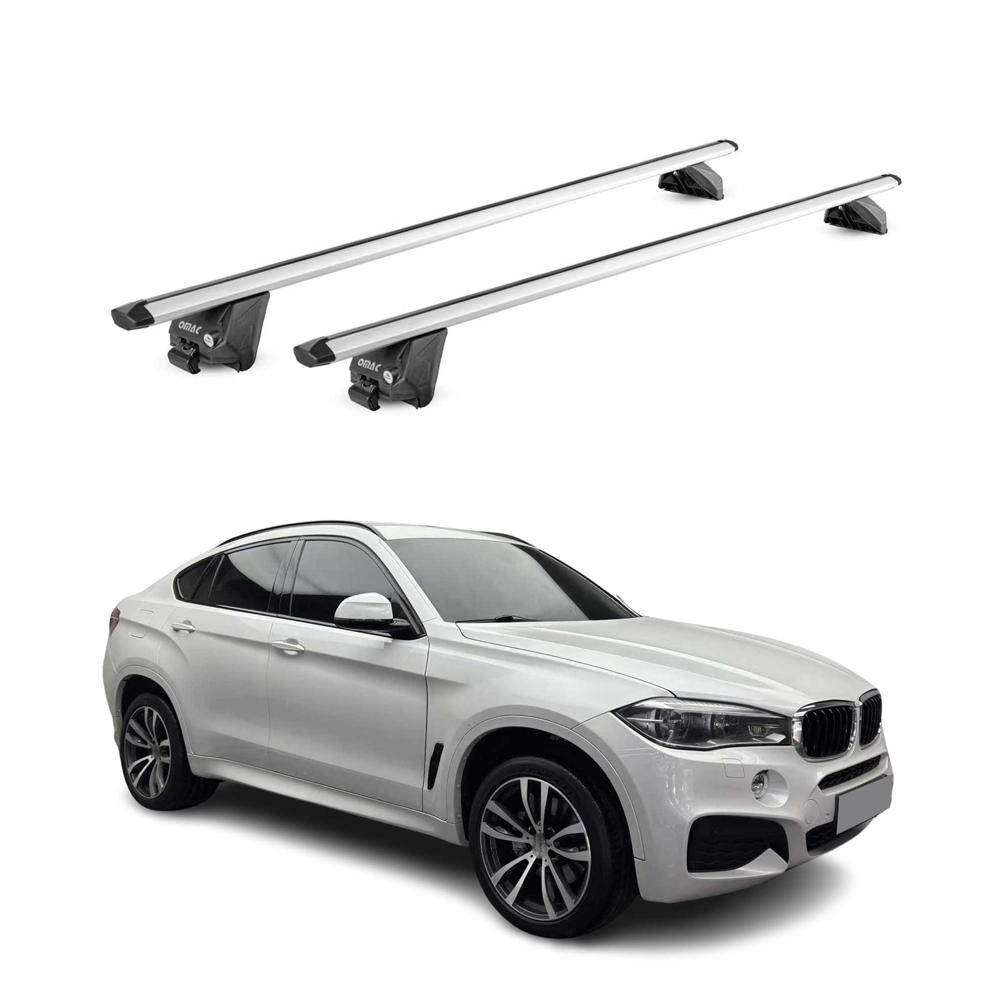 Dachträger Grundtäger für BMW X6 F16 2014-2019 100kg Aluminium Silber 2 tlg ABE