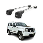 Dachträger Grundträger für Jeep Cherokee KK Limited 2008-2012 Aluminium Grau 2x