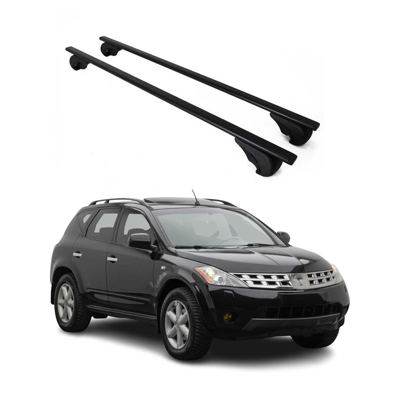 Dachträger Grundtäger für Nissan Murano 2002-2007 75kg Metall Schwarz 2 tlg