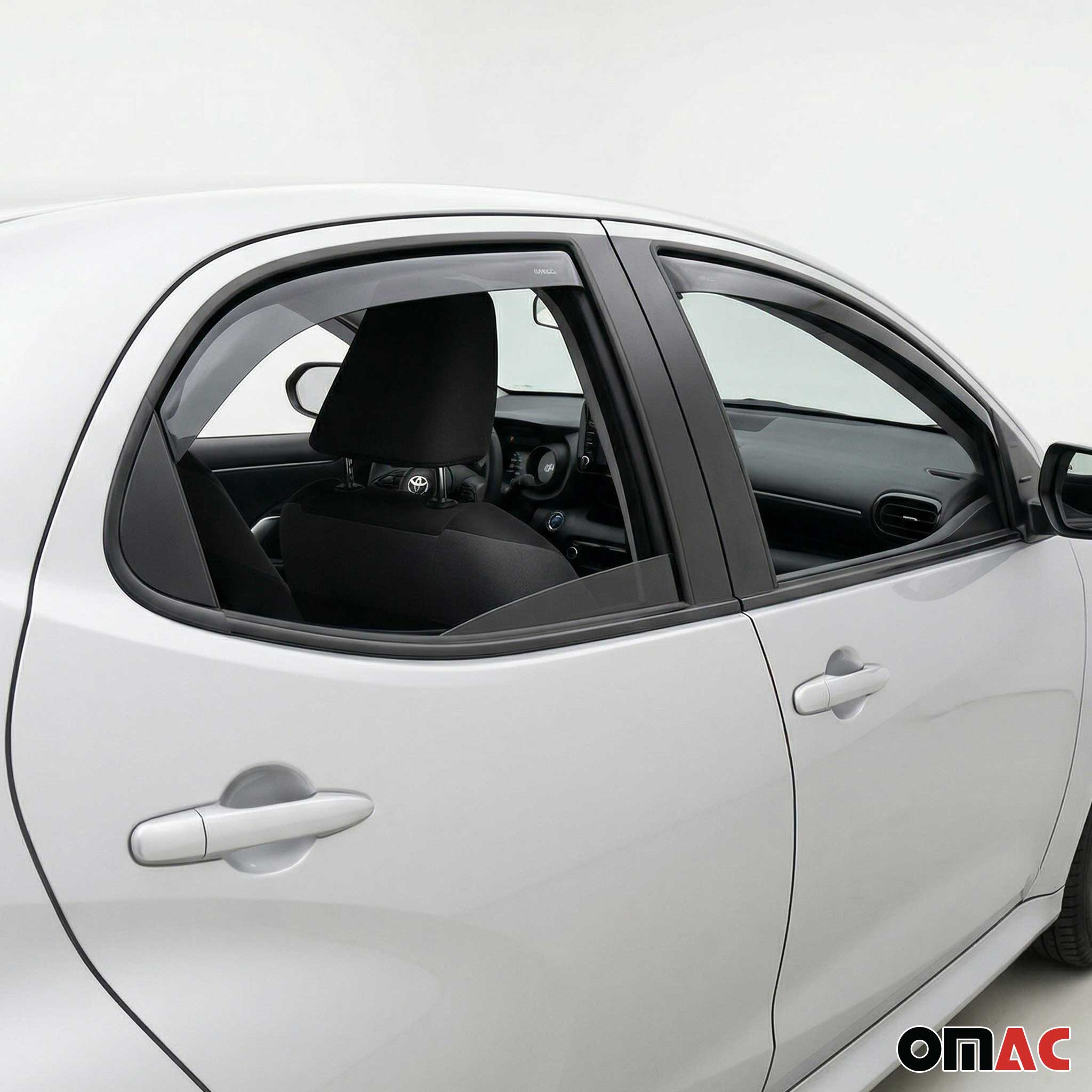 Windabweiser Regenabweiser für Toyota Yaris 2020-2026 Dunkel Acryl 4tlg