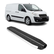 Schweller Seitenbretter Trittbretter für Fiat Scudo 2007-2016 L3 Langer Schwarz