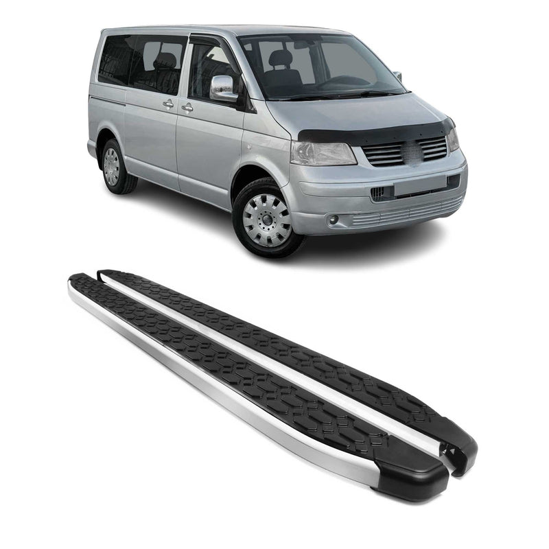 Trittbretter für VW Transporter T5 Caravelle Multivan 2003-2015 Kurzer Schwarz