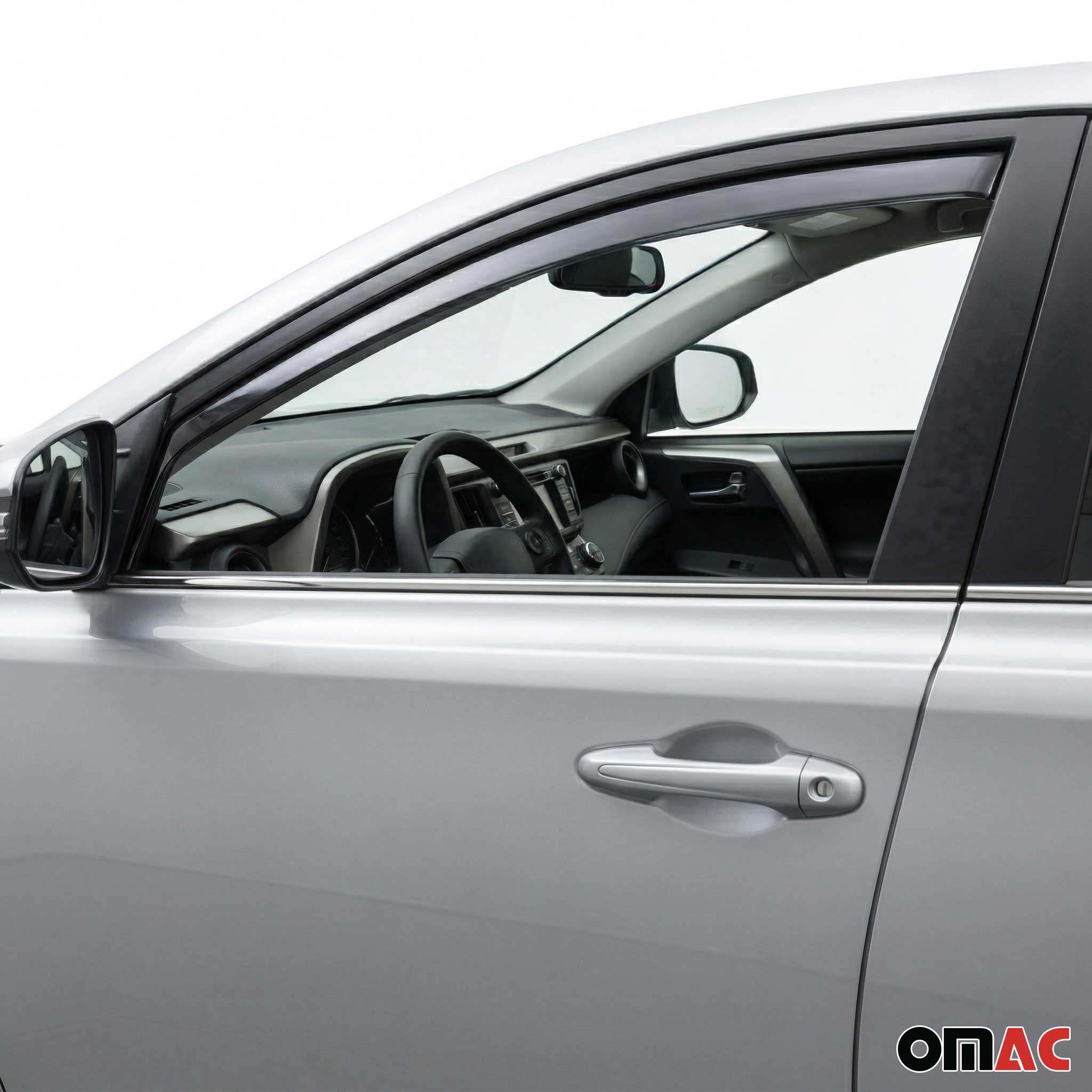 Windabweiser Regenabweiser für Toyota RAV4 2013-2018 Dunkel Acryl 2tlg