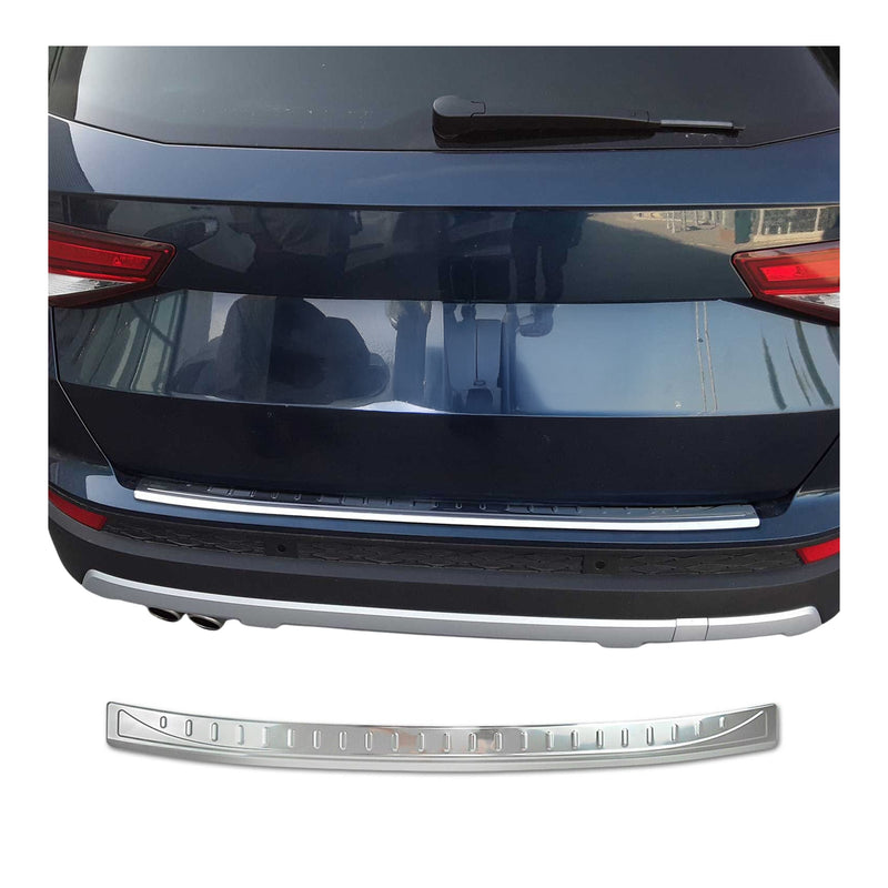 Ladekantenschutz Stoßstangenschutz für Seat Ateca 2016-2025 Edelstahl Silber