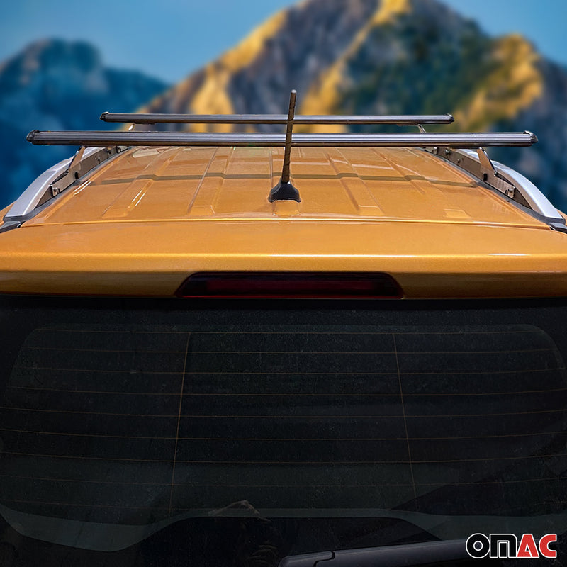 Dachträger Grundtäger für Ford Ecosport 2014-2023 75kg Aluminium Schwarz 2 tlg